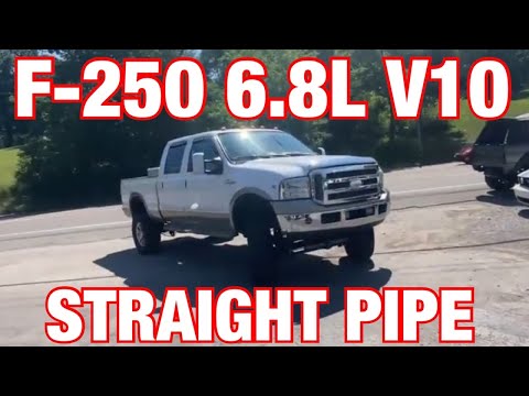 2010 Ford F-250 6.8L V10 DUAL EXHAUST w/ STRAIGHT PIPES!