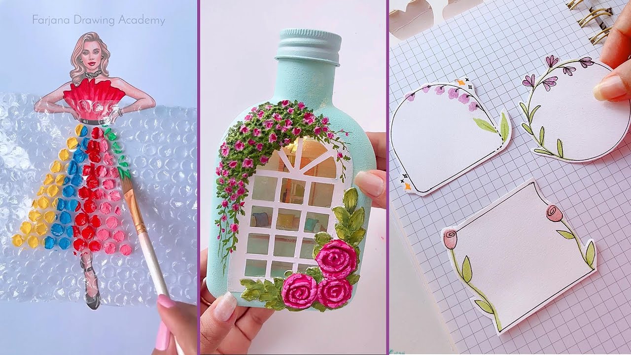 30 COOL ART IDEAS FOR BEGINNERS || Creative art || painting techniques || easy art tips