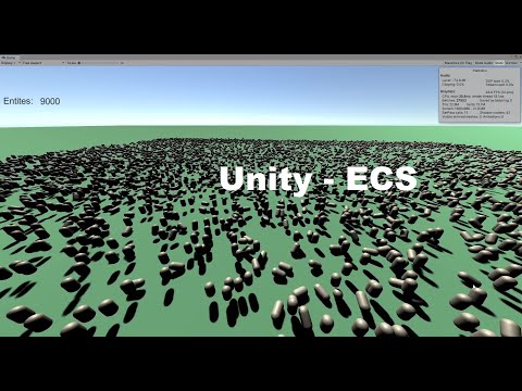 Spawning 15000 capsules in Unity using ECS.