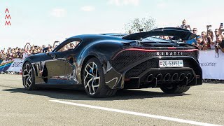 € 16.7 MILLION Bugatti La Voiture Noire on the road! Startup, Revs & Accelerations!