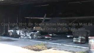 preview picture of video 'Hanger Fire at Rio Linda Airport'