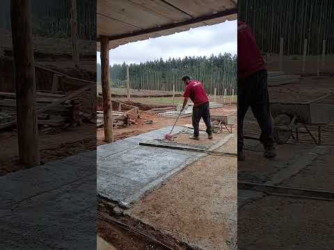 COMO FAZER UM PISO BRUTO PARA FABRICAR PALANQUES DE CONCRETO!