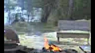 Massive Explosion: loud can of corn bomb with mushroom cloud