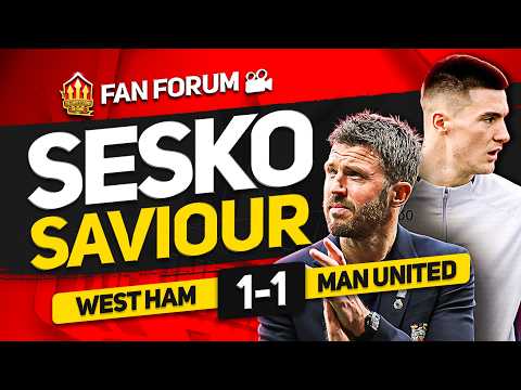 Carrick Still UNBEATEN! West Ham 1-1 Man United | LIVE Fan's Forum