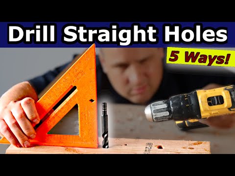 🟢 Drill STRAIGHT Holes (5 Easy Ways without a Drill Press)