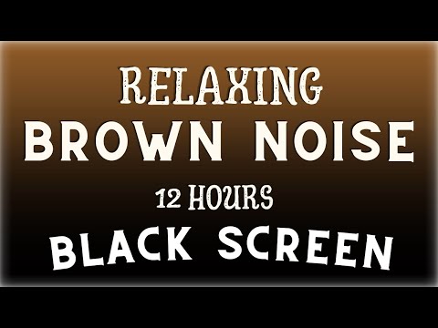 🟫 Brązowy Szum & Czarny Ekran 12 GODZIN 🟫 Najlepszy szum do snu, który brzmi jak fale morskie