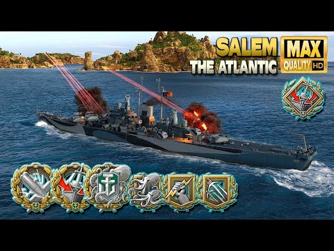 Cruiser Salem: 3,4sec reload for a huge game - World of Warships