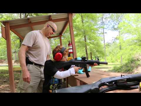 Noah shooting the MP5SD
