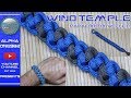 How To Make a Paracord Bracelet Wind Temple - Without buckle  + Bonus  2 Strands Diamond Knot
