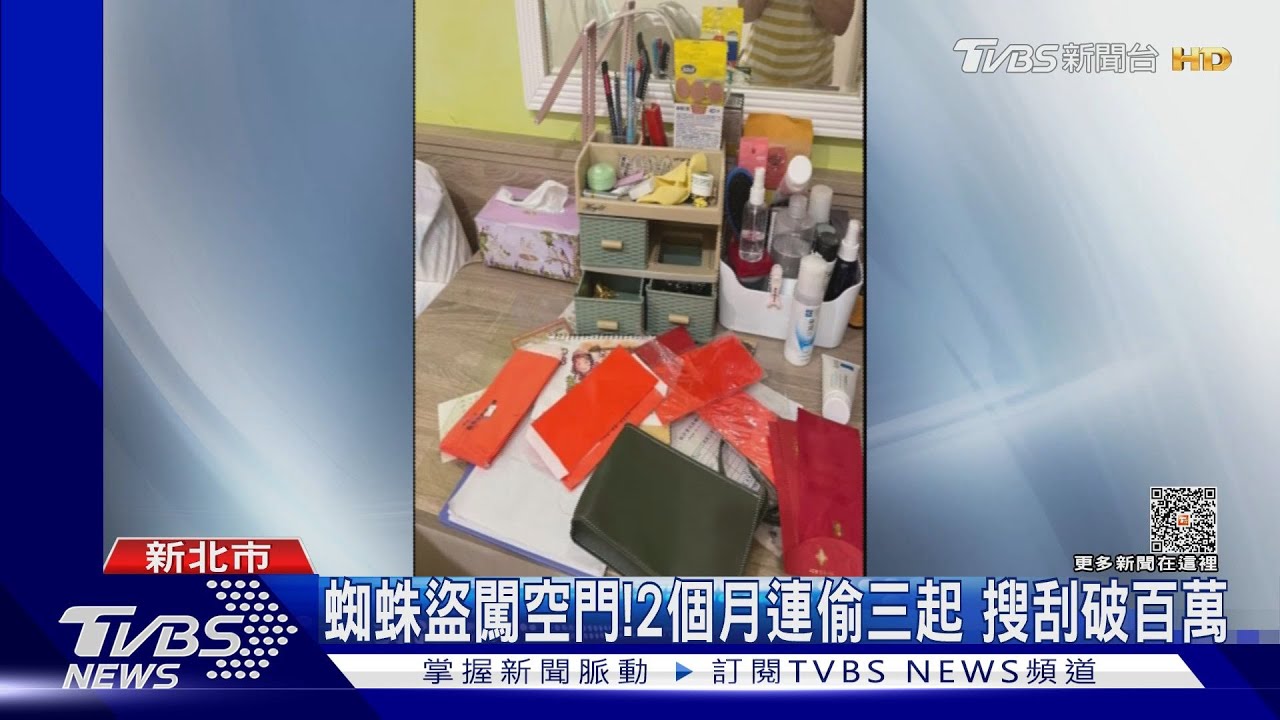 蜘蛛盜闖空門!2個月連偷三起 搜刮破百萬