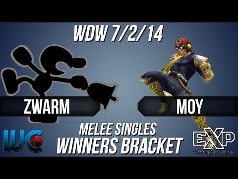 WDW 7/2/14 - Zwarm (Game and Watch/Sheik) vs. Moy (Falcon) Melee Singles Bracket