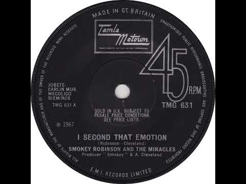 UK New Entry 1967 (297) Smokey Robinson & The Miracles - I Second That Emotion