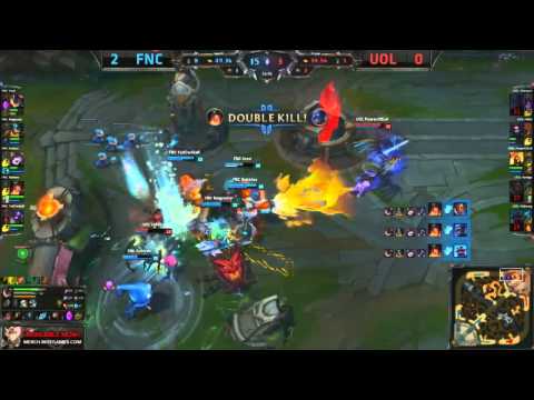 EU LCS Summer Semifinals 2015 - Fnatic vs UoL - Rekkles Penta Kill