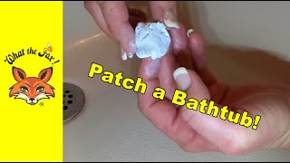 How to fix a crack hole in bathtub - fiberglass