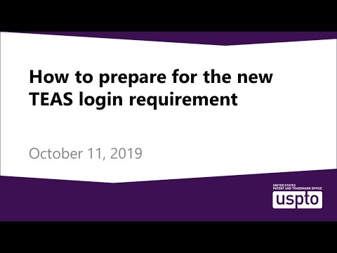 Log in to TEAS and TEASi | USPTO
