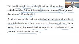 Physical Properties Viz.Soundness, Sp.Gravity, Heat of Hydration and Chemical Composition of Cement.