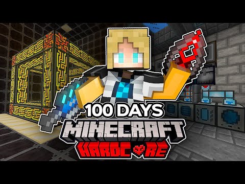 I Survived 100 Days In A FROZEN WASTELAND In HARDCORE MINECRAFT While Trying To Rebuild The World...
