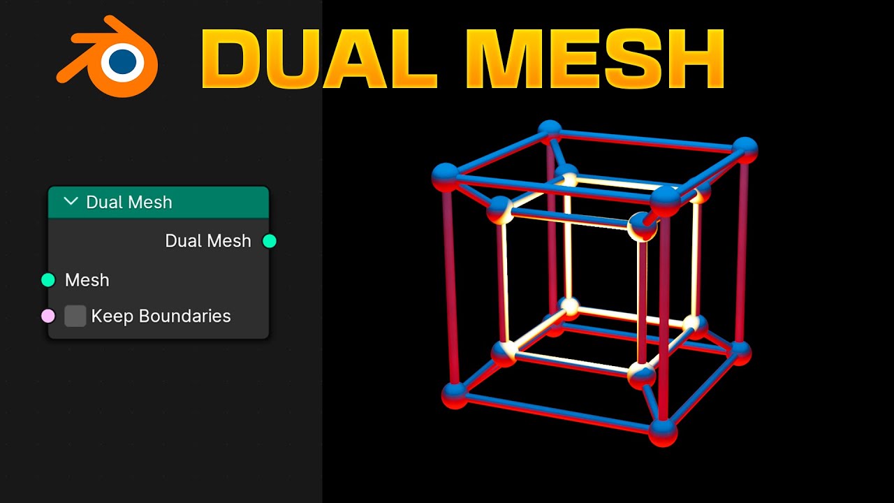 How to use DUAL MESH in Blender - Geometry Nodes