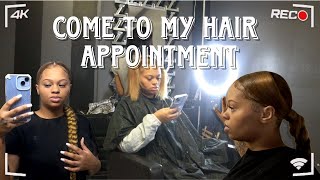Come To My Hair Appointment With Me (Sleek Braided Ponytail) | KeShayla