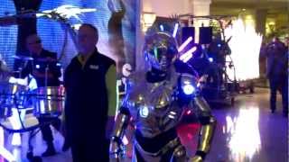 Blue Man Group Pre Show Dancing Robot In Monte Carlo Las Vegas 11-17-12