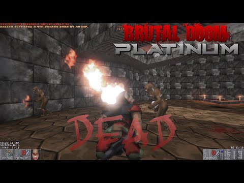 Brutal Doom Platinum 1.2 (Realism + Doom 3 textures) - E2M1(FAILS) | 4K/60