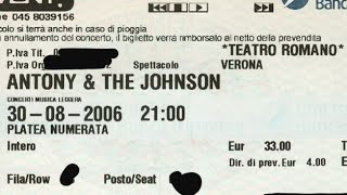 ANTONY AND THE JOHNSONS - Teatro Romano, Verona, Italy, 30 aug 2006 FULL VIDEO LIVE CONCERT