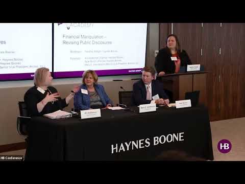 Financial Manipulation – Revising Public Disclosures