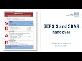 Sepsis And SBAR Handover