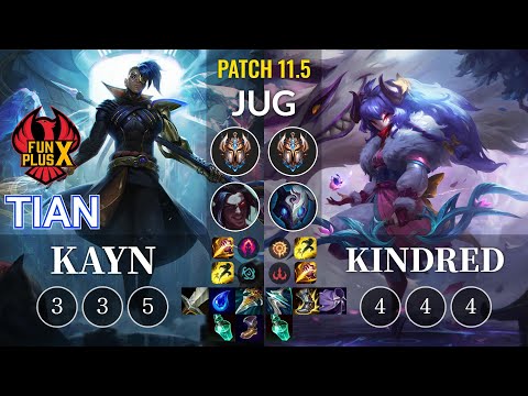 FPX Tian Kayn vs Kindred Jungle - KR Patch 11.5