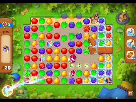 GardenScapes Level 2934 no boosters (26 moves)