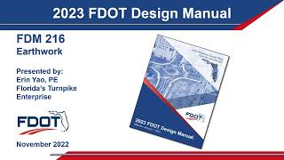 FDOT 2023 FDM 216 - Earthwork