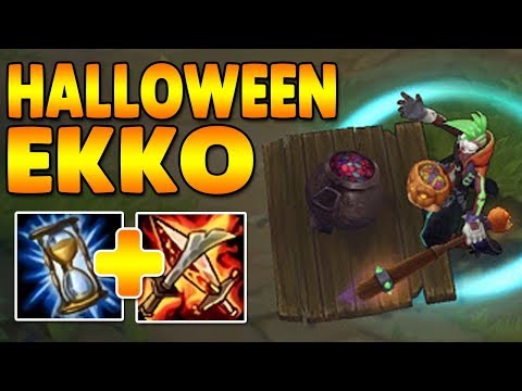 DOMINATING WITH EKKO!!! - NEW Trick or Treat Ekko Jungle!! - League of Legends - Full Gameplay