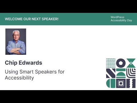 Chip Edwards: Using Smart Speakers for Accessibility - YouTube