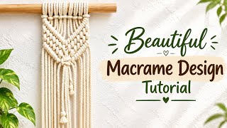 Macrame Design | Macrame Design Tutorial | Macrame Design for Beginners Class 468 | DIY Macrame 