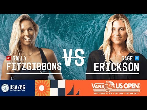 Sally Fitzgibbons vs. Sage Erickson - Quarterfinals, Heat 3 - Vans US Open 2017 (W)