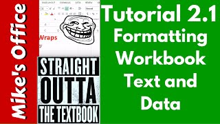 Tutorial 2.1: Formatting Workbook Text and Data