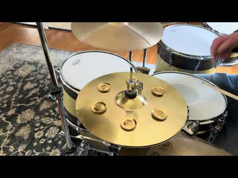 Antique/Vintage - 12" Hi-Hat Cymbal with Jingles - (1930's - 1950's) - Brass - No Brand Stamp image 9