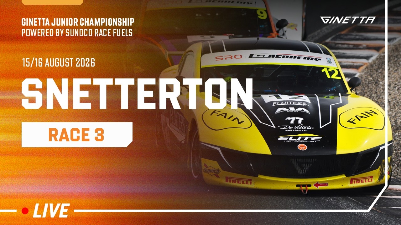LIVE | Race 3 | Snetterton | Ginetta Junior Championship powered by Sunoco Race Fuels