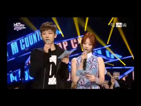 [13.08.01] EXO's Chanyeol & f(x)'s Sulli as MCs at M!CD (CUTS.)