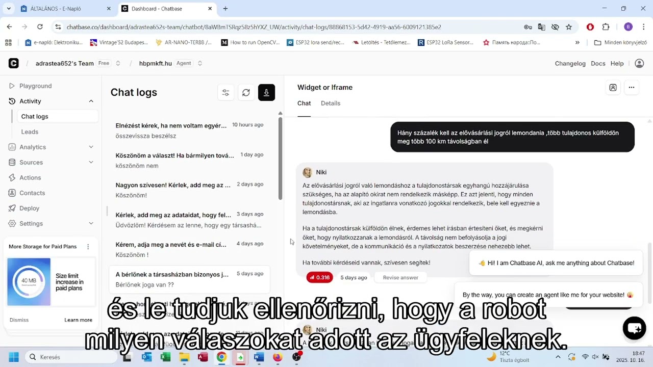 Hogyan működik a társasházi Chatbot a hbpmkft.hu oldalon?