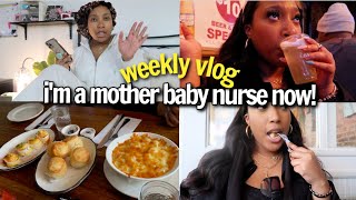WEEKLY VLOG | How I became a mother-baby nurse, brunch with friends at Bubby's NYC, nightshift GRWM