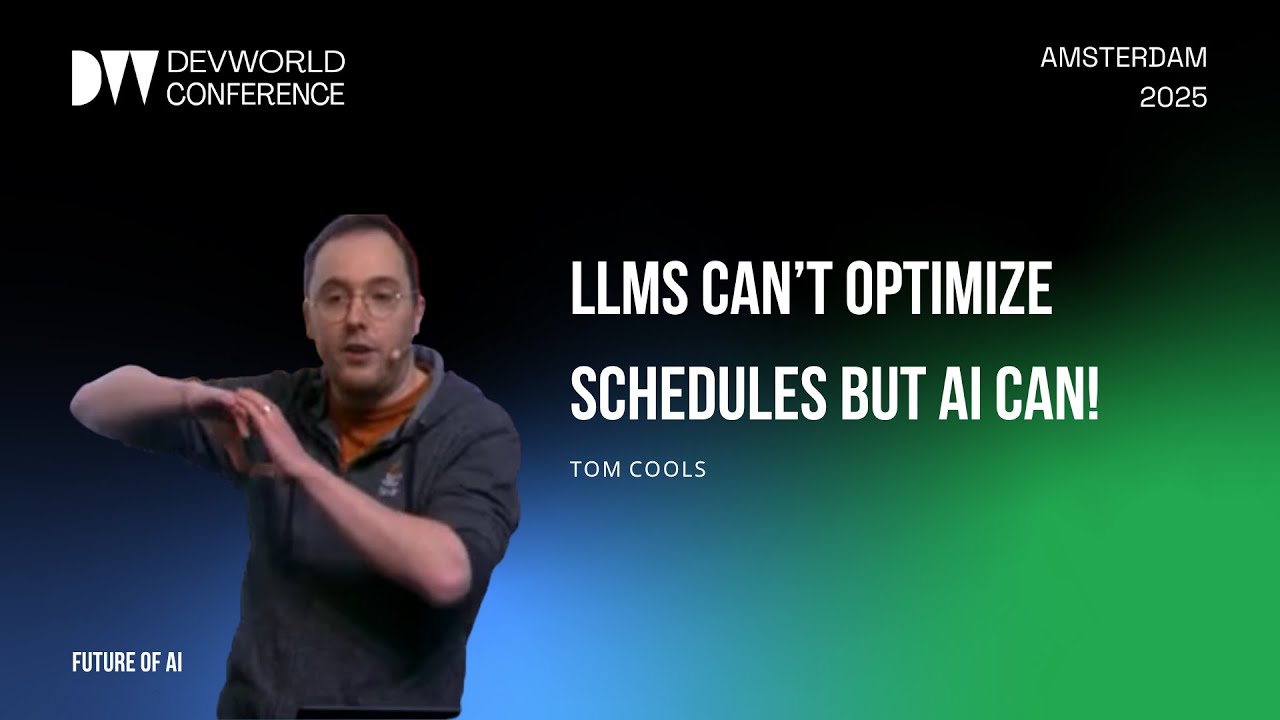 Tom Cools - LLMs can't optimize schedules, but AI can!