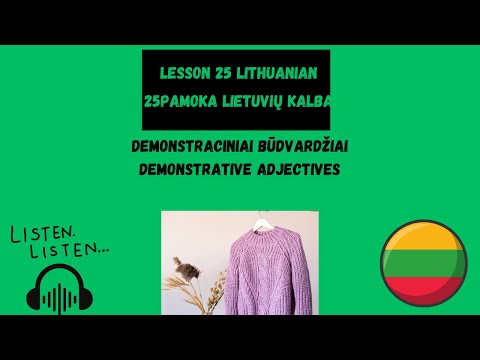 Demonstrative Adjectives in Lithuanian | Lithuanian Tutorial | Demonstraciniai būdvardžiai