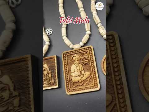 Handcrafted sacred tulsi mala natural tulsi wood beads hindu...