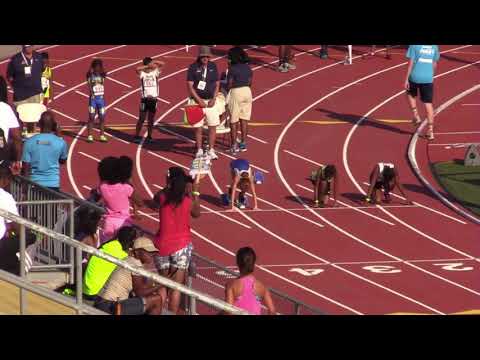 100m prelims heat 4 9-10 girls - 2019 USATF National Youth Outdoor Championships