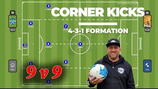 Corner Kick Processes | 4-3-1 Formation | 9v9