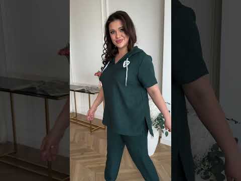 Летний льняной женский костюм 