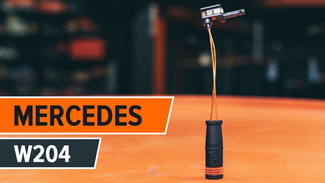 Como mudar sensor pastilha de freio da parte dianteira em Mercedes W204 - guia de substituição