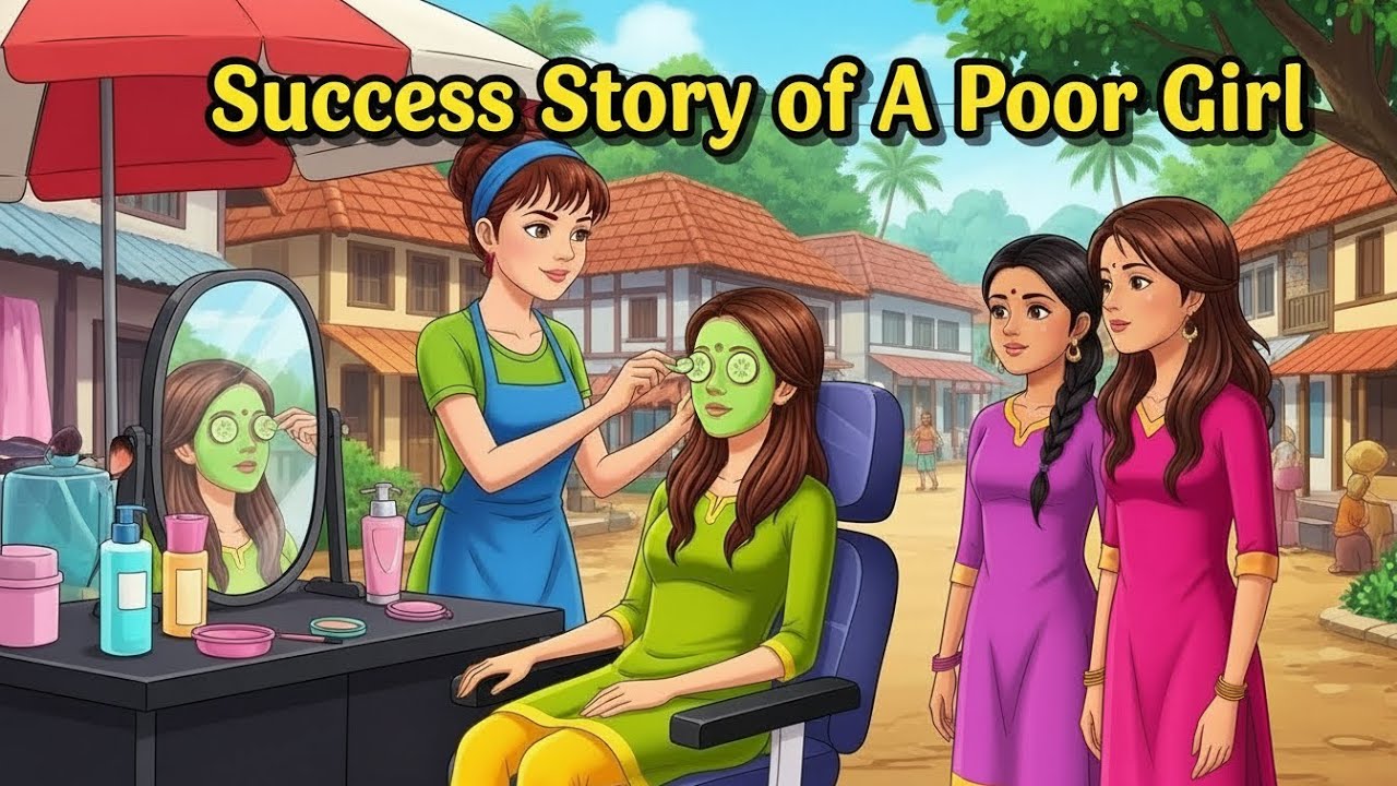Success Story of A Poor Girl | Moral Stories | Cartoon | English Story | learn English | Motivation