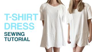 DIY T-Shirt Dress | Sewing Tutorial Beginner Friendly & Sewing Pattern